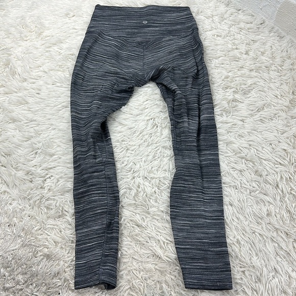 Lululemon Align Pant II 25" Mini Space Dye Herringbone Heathered Black White - Picture 5 of 6
